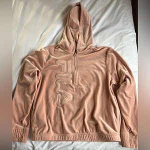 FILA Pink velvet quarter zip